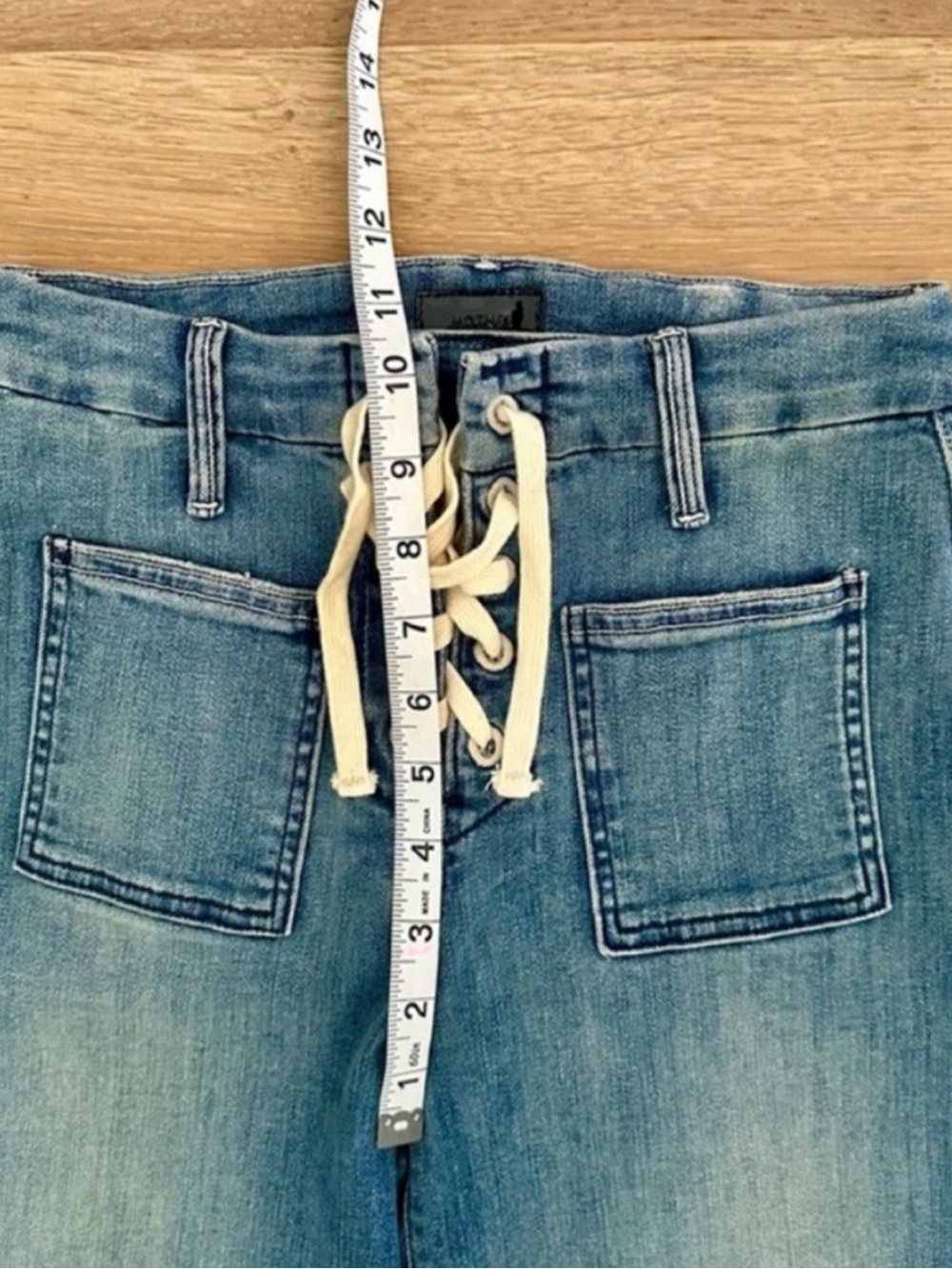 MOTHER Lace Up Roller Crop Jeans - Picture 6 of 8